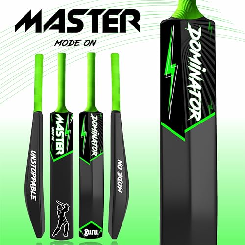 Image of guru Plastic Bat, Plastic Cricket Bat Full Size Hard Heavy Duty Cricket PVC /Plastic Cricket Bat (800-850 g)