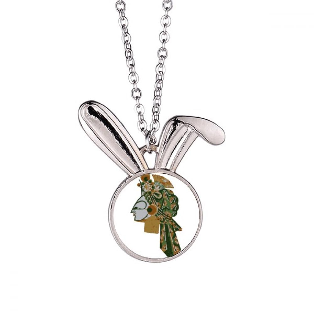 Collier lapin ombre chinoise en argent massif ciselé avec soin - 5