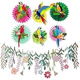 🌴【Décoration Jungle】Cette guirlande tropicale est la décoration idéale pour une fête sur le thème des tropiques. Vous pouvez également organiser une fête ensoleillée et verdoyante pour vos enfants ou vos amis.