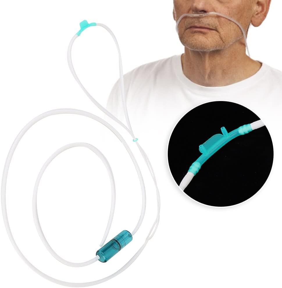 7FT Standard Nasal Cannula Tubing Soft Silicone Tube for Various Machine with Y-Shape Tee Connector and Nasal Suction Head-1 Pack