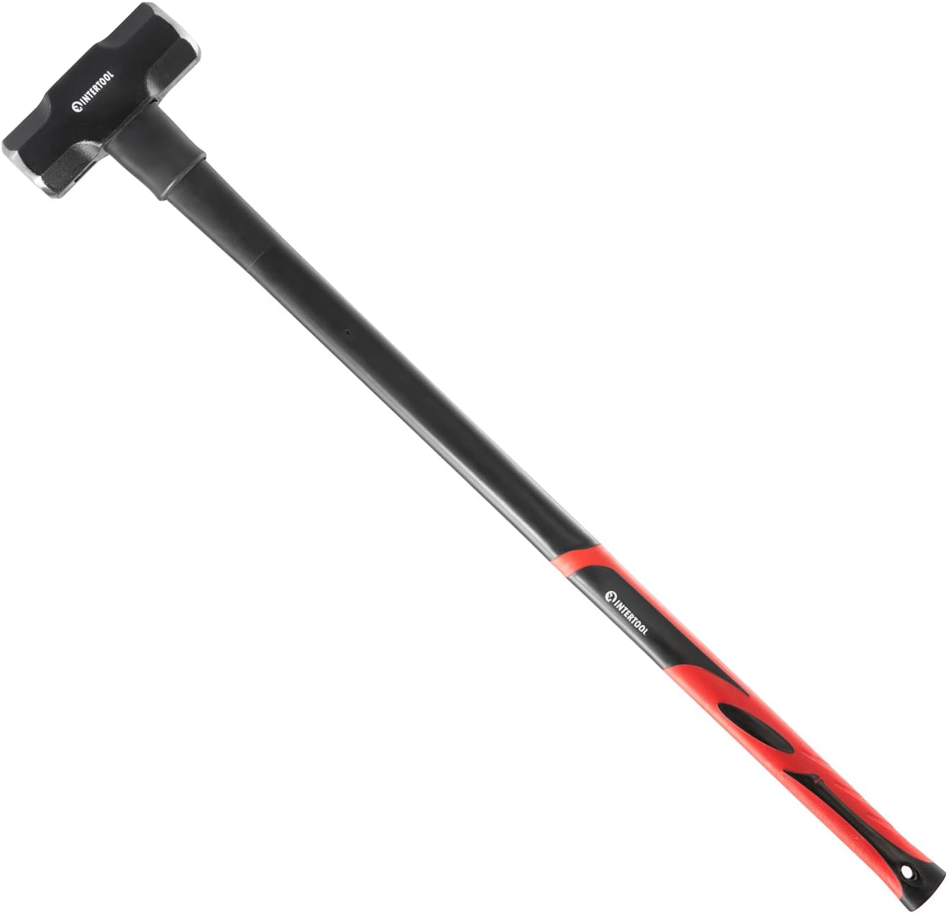 INTERTOOL Sledgehammer 8 lbs – Sledge Hammer for Demolition, Construction, & Stake Driving - Reinforced Steel 36” Overstrike Protection with Shock Absorbing Non-Slip Handle HT08-0244