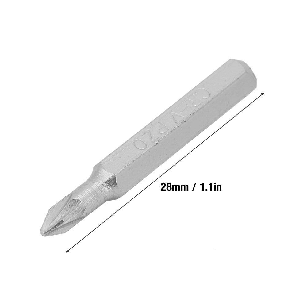 10 Schraubendreher-Bits Für CR-V – Größen PH00, PH0, Z0, 2.0, 1.0, 0.8, Jeweils 28 Mm Lang, Aus Gehärtetem Stahl, Für Elektronik & Reparaturen