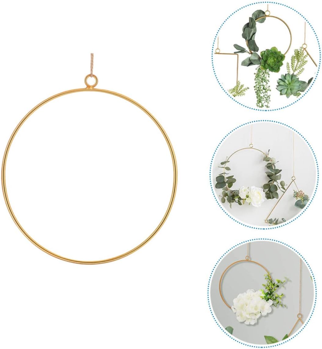 Luxshiny DIY Metal Wreath Frame Decorative Flower Circle Versatile Wedding Accessory