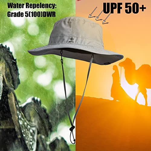 G Giepht Wide Brim Xl Big Extra Large Head Size Water Repellent Sun Protection Rain Hat Bucket Golf Removable Detachable Chin Strap String Rainproof Waterproof Hiking Walking Fishing Men And Women #TOP1