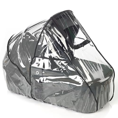 Jané Habillage Pluie Nacelle Universel, Protection Pluie Poussette Bébé, Transparent, avec Fenêtre et Sac de Transport