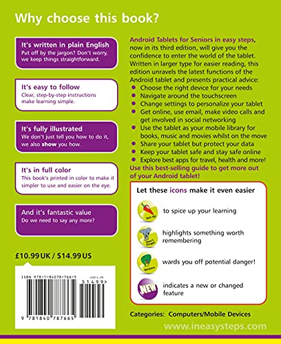 In Easy Steps Limited FULL COLOUR SCREENSHOTS, PHOTOGRAPHS AND Android Tablets For Seniors In Easy Steps thumb #1