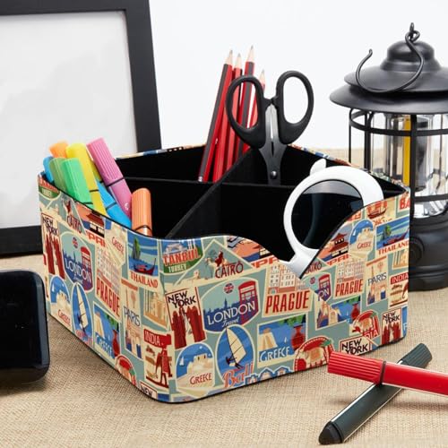 Organiseur de bureau à 4 compartiments pour voyage et maison - 8