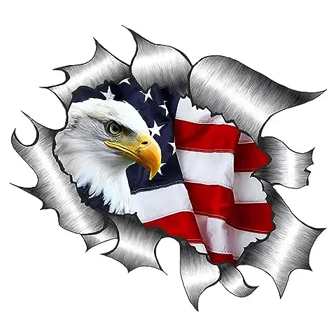 Generic American Bald Eagle Car Decal 2 Pack Cover