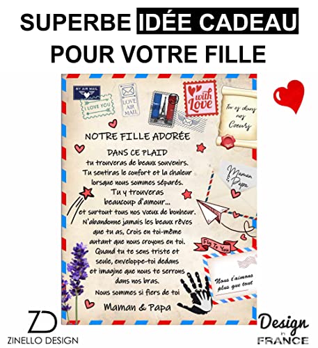Plaid fille cocooning pour soirées d'hiver couverture douce lit