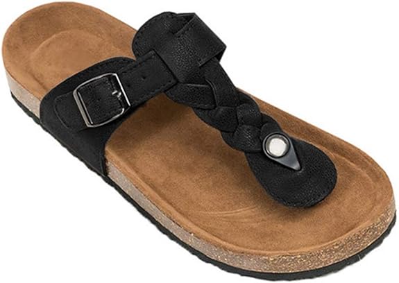 Amazon.com | Ruanyu Womens Thong Sandals Flatform Summer Comfortable Braided T-Strap Sandals 