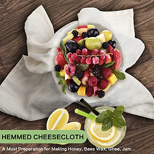 Olicity 20-S Cheese Cloths, 2Pcs, Grade 100, 20X20Inch Hemmed Precut Cheese Cloth Reusable Muslin Cheesecloth thumb #3