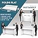 GoBar Elite Portable Bar Table for Events - Foldable Commercial Grade Wood - Pop up Mobile Bartending Station - White