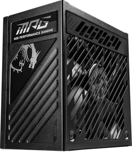 MSI MPG A1000GS PCIE5 II, Fully Modular Gaming 1000W Power Supply, 80+ Gold, Dual 12V-2x6 Cables, Server-Grade Capacitor, ATX 3.1 & PCIe 5.1 Ready, Low-Noise, 8-pin PCIe x 3, 10 Year Warranty