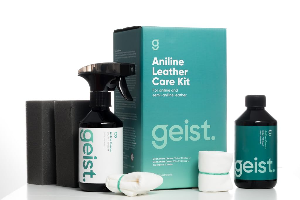 Geist. Aniline Leather Care | for Aniline & semi-Aniline Furniture, Jacket, Bag and Accessories (Care Kit)