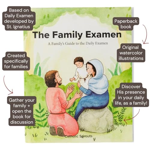 Catholic Sprouts - Exame de família - Livro ilustrado católico, oração familiar, presente católico,