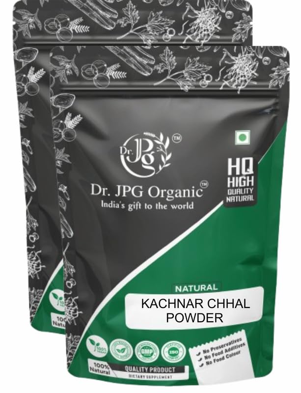 Dr. JPG Organic Kachnar Chaal Powder/Bauhinia Variegate / 200g / ISO & GMP Certiffied.(Pack Of 2)