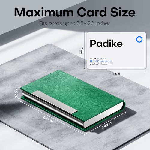 image for Padike Business Card Holder, Business Card Case Professional PU Leathe