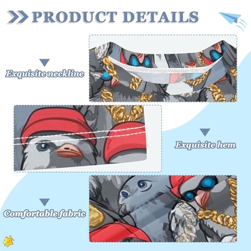 Cool Pigeon Gangster Girl Bathing Suit Sun Protection Baseball Shirts Swimwear Beach Tops 3T3