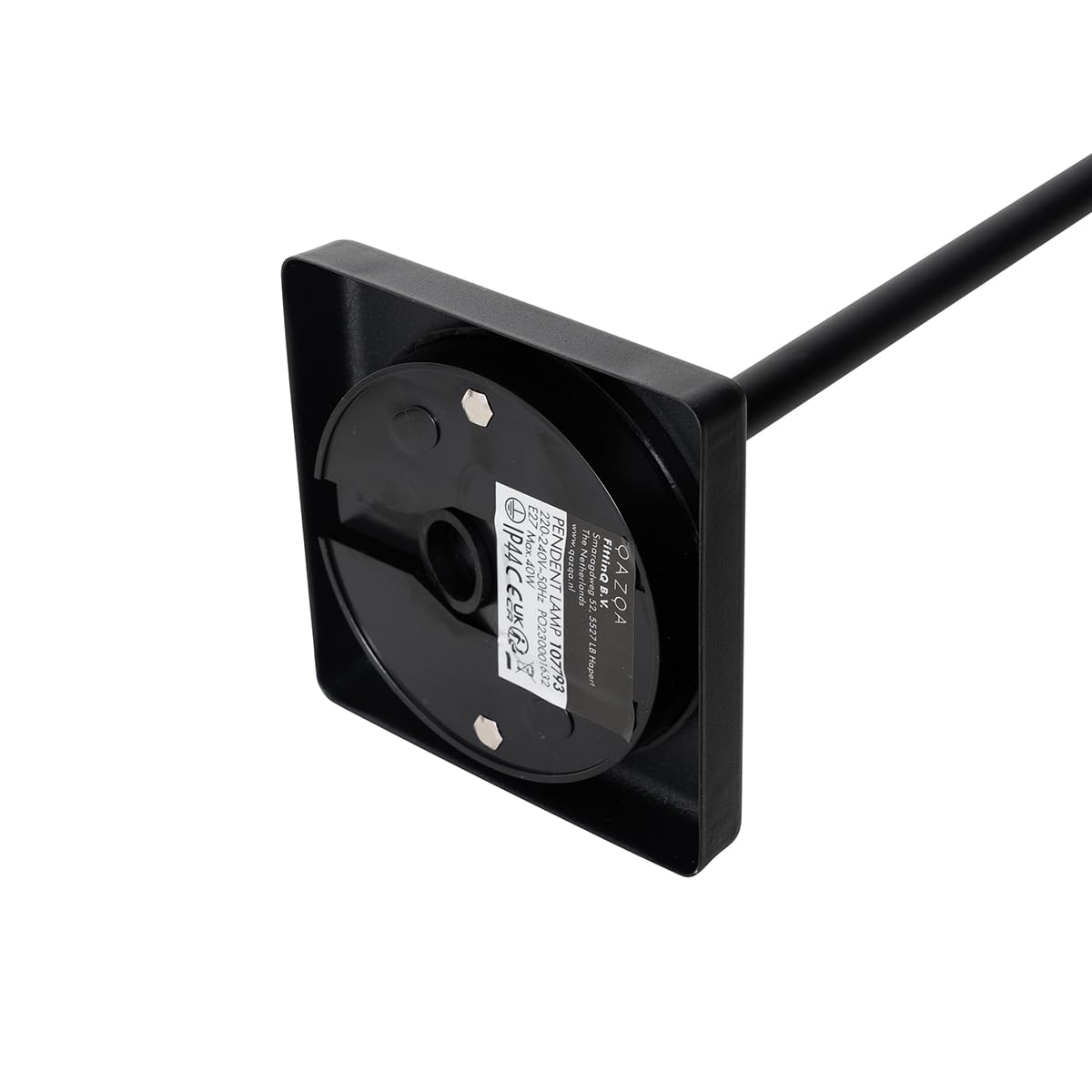 Suspension 1 lumière L 14 cm Noir Rustique éclairage extérieur