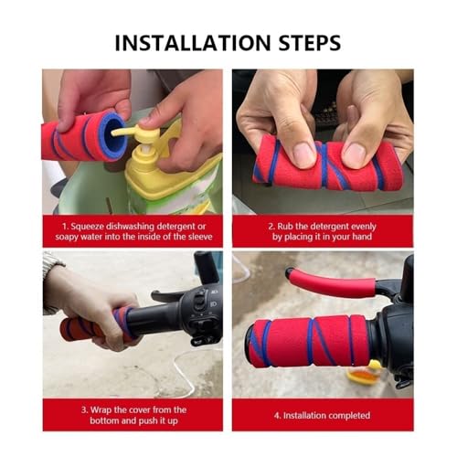Cubiertas de esponja transpirables para manillar con juego de frenos protector 4