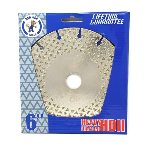 Bad Dog Tools 6” Endless Handi Disk Deux (HDII) Diamond Wheel for Grinding, Sanding, and Cutting. Use on Iron, Steel, Brass, Tile, Stone, Brick, & Plastic. Use with 6” Angle Grinders.