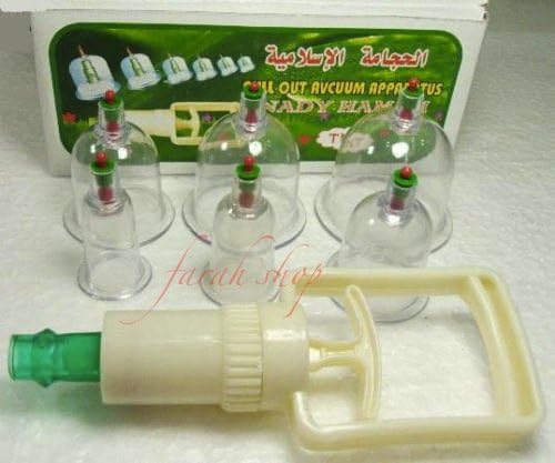 6x Apparatus Pull Out Vacuum Suction Massage Cup Cupping Kangci Set islam Hijama