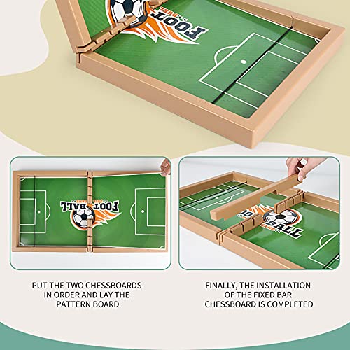 LurcarLE Katapult Brettspiel,Brettspiel Hockey,Fast Sling Puck Game, Tragbares Fußball-Kampfspiel, Tisch Slingshot… – Bild 6