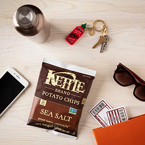 Image of Kettle Brand Potato Chips, Sea Salt, 1.5 Oz (Pack of 2)