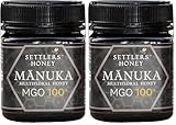 Settlers Manuka Honig MGO 100+ - produziert und abgefüllt in Neuseeland - 250g - zertifiziert und...