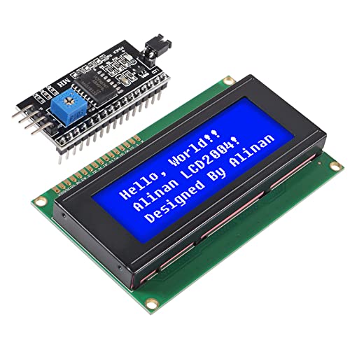 Image of Alinan 2pcs IIC I2C TWI Serial LCD 2004 20X4 Display Blue Screen with IIC I2C Module Interface Adapter