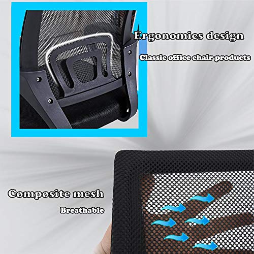 Office Chair Ergonomic Cheap Desk Chair Mesh Computer Chair Lumbar Support Modern Executive Adjustable Stool Rolling Swivel Chair For Back Pain, Black #TOP3
