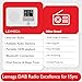 LEMEGA IR1 Portable WiFi Internet Radio, FM Digital Radio, Bluetooth, Dual Alarms Clock,Sleep Snooze Timer,40 Presets,Headphone-Output, Colour Display,Batteries or Mains Powered – Grey Finish