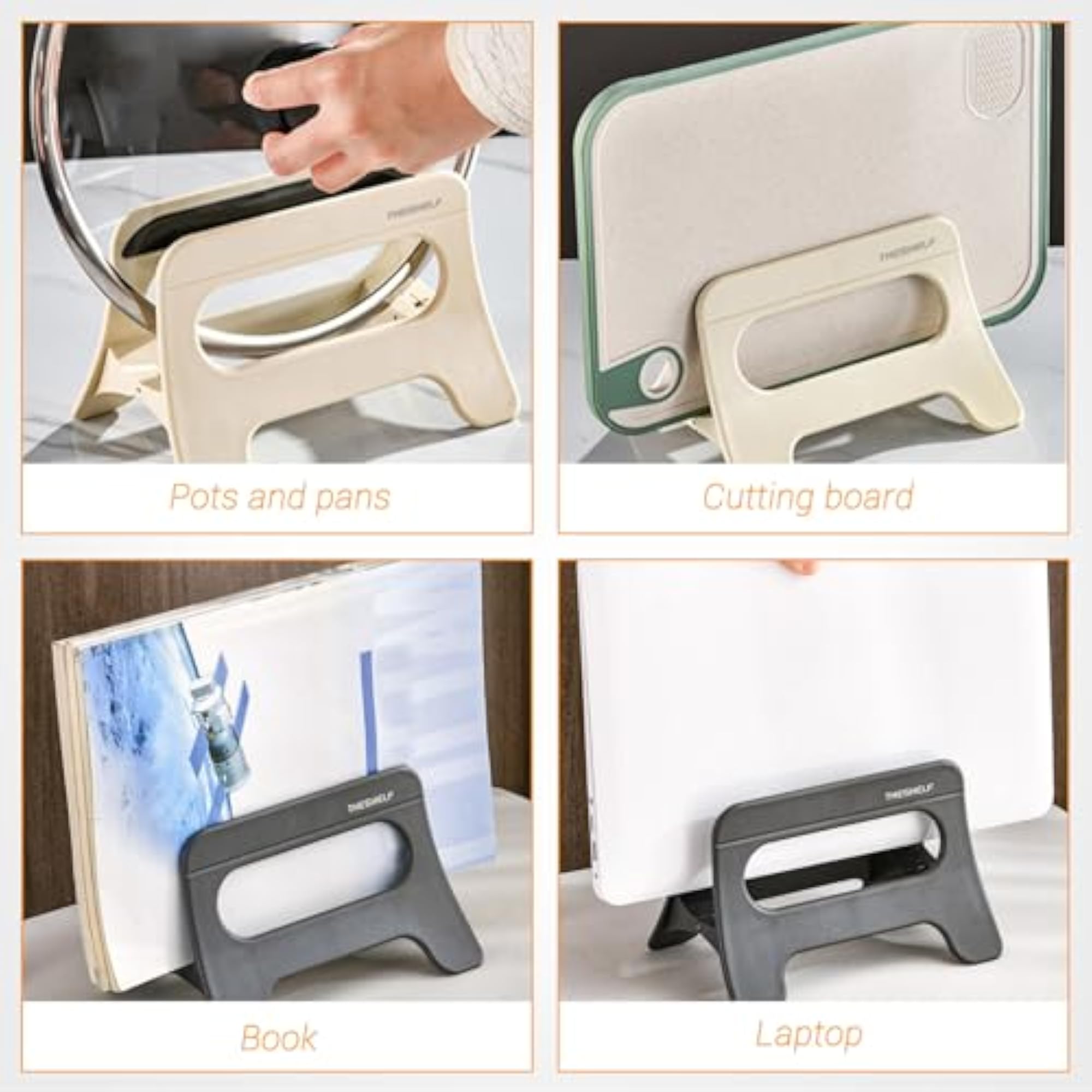 2Pcs Cutting Board Holder, Automatic Width Adjustment