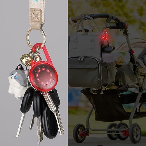 Blinklicht Schulranzen USB Aufladbar Kinder LED Sicherheitslicht Anhänger für Wandern Laufen Joggen Haustier Rucksack leuchtanhänger hund Rot