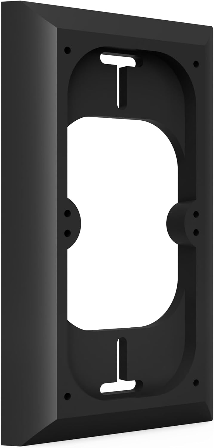 Hidden River Lab Premium Wall Plate Adapter 5.75 x 3.5 inch - Compatible with the previous Battery Video Doorbell Series - BLACK