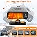 Portable Car Heater, 2026 New upgraded Car Heater for Vehicle,12V Fast Heating Windscreen Defroster Defogger, 150W Car Heater That Plugs into Cigarette Lighter and Cooling Fan for All Cars