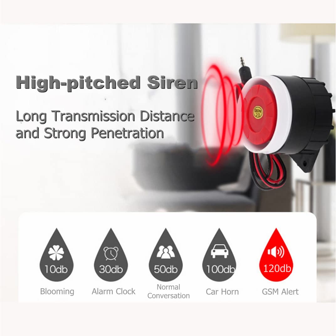 Sirena Stroboscopica Cablato Lampeggiante Allarme Sonoro Strobe Di