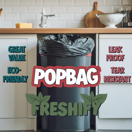 Image of POPBAG Heavy Duty Garbage Bags By Freshify | 90 Pcs |Small - 17 X 19 | 30 Bags * 3 Rolls | Black | Leak-Proof And Tear-Resistant Dustbin Bags | Home And Office Mutli Purpose Use