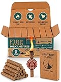 35 pcs Fire Starters for Campfires - Natural Fire Starters Sticks - Water Resistant & Odorless - All-Weather Charcoal Starter - for Indoor and Outdoor Use