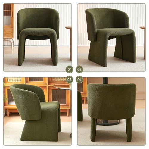 Sillón Barrel Teddy Velvet Verde Plegable miniatura 5