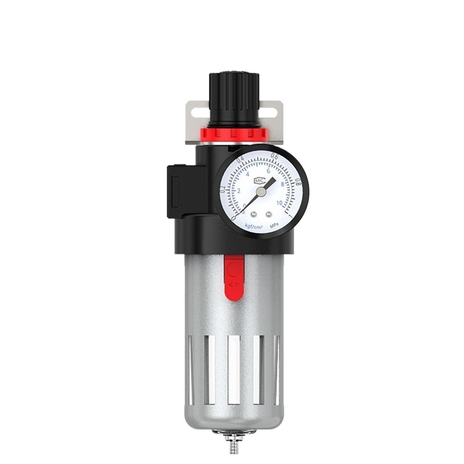1Pcs 1/2" Pneumatic Treatment Unit BFR2000 BFR3000 BFR4000, Air Filter Pressure Regulator Iron shell and plastic shell(BFR3000 Iron shell,Self draining)