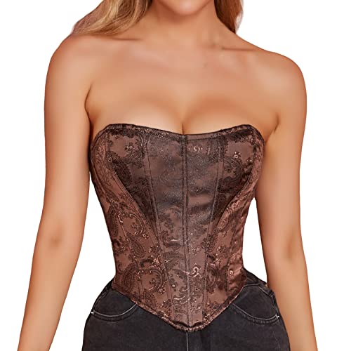 Corset désossé Overbust en dentelle : élégance vintage et galbe parfait pour mariée