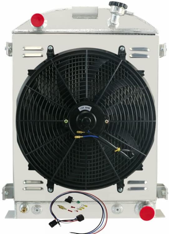 4 Row Aluminum Radiator Fit 1930-1931 Ford Model A & 1932 Model B & 1938 Model 81 A 32 Ford Radiator