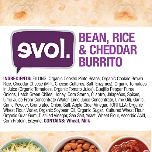 Evol 0891627002559 Bean, Rice And Cheddar Burrito thumb #9
