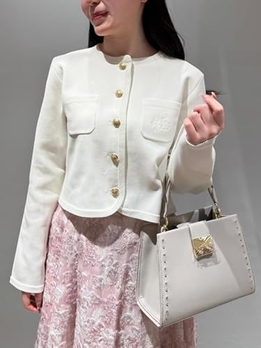 Amazon | トリムデザインエンブレムカーディガン CWND251125OWHTF Amazon | トリムデザインエンブレムカーディガン CWND251125OWHTF