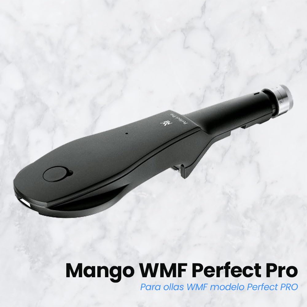 WMF 08.9620.6030 Repuesto de Mango Completo Olla WMF Perfect Pro | Mango de Tapa de Olla Express para Perfect Pro Negro | Incluye Válvula de Seguridad