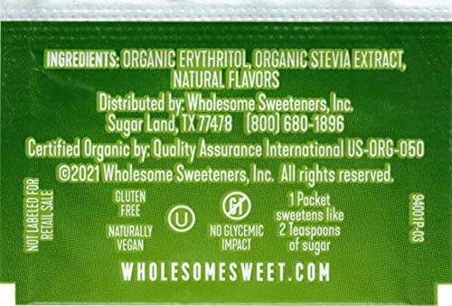 Wholesome Sweeteners Sweetener Stevia Packets 1000 Pc, 1000 Ct #TOP2