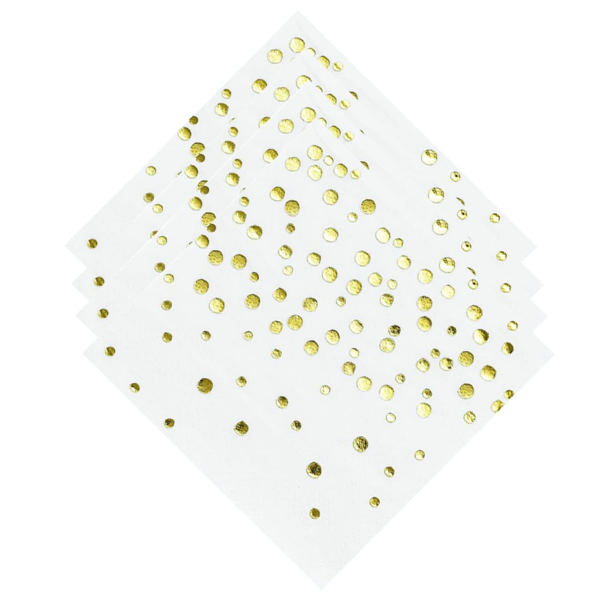 Papierservietten Goldene mit Punktmuster für Party
