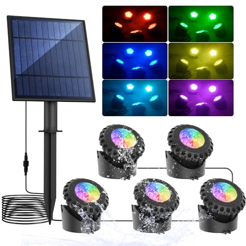 T-SUN-Solar-Pond-Lights-RGB-Solar-Underwater-Pond-Lights-Color-Changing T-SUN Solar Pond Lights RGB, Solar Underwater Pond Lights Color Changing - Image 1