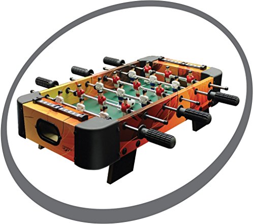 Carromco Fußballkicker Tischauflage GOALY-XT - Tischkicker als Tischaufsatz im farbenfrohen Design, platzsparend, 6 Figuren pro Team, inkl. 2 Kickerbälle – Bild 5